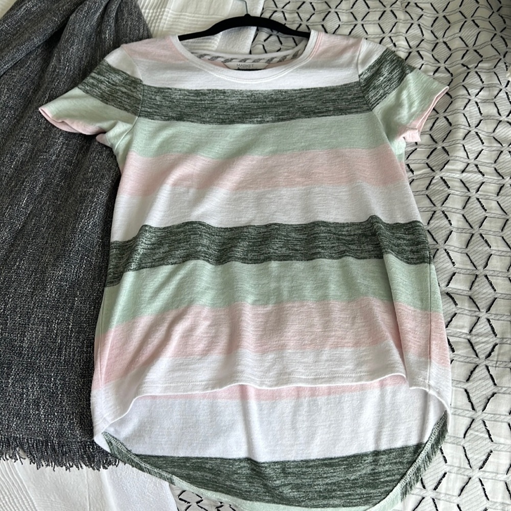 Stitch fix striped high low shirt